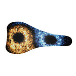 Fire And Ice Sparkle Yin Yang Print Bicycle Seat Cover