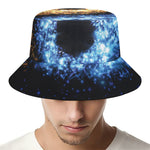 Fire And Ice Sparkle Yin Yang Print Bucket Hat
