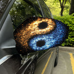 Fire And Ice Sparkle Yin Yang Print Car Side Mirror Covers