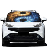 Fire And Ice Sparkle Yin Yang Print Car Windshield Snow Cover