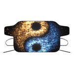 Fire And Ice Sparkle Yin Yang Print Car Windshield Snow Cover