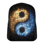 Fire And Ice Sparkle Yin Yang Print Casual Backpack