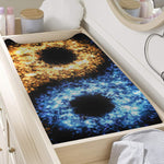 Fire And Ice Sparkle Yin Yang Print Changing Pad Cover
