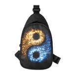 Fire And Ice Sparkle Yin Yang Print Chest Bag
