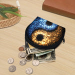 Fire And Ice Sparkle Yin Yang Print Coin Purse