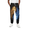 Fire And Ice Sparkle Yin Yang Print Cotton Sweatpants