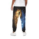 Fire And Ice Sparkle Yin Yang Print Cotton Pants