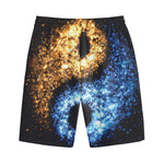 Fire And Ice Sparkle Yin Yang Print Cotton Shorts