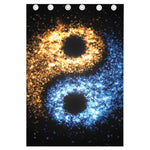 Fire And Ice Sparkle Yin Yang Print Curtain