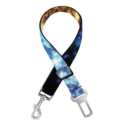 Fire And Ice Sparkle Yin Yang Print Dog Seat Belt