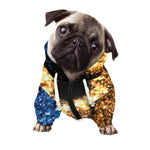 Fire And Ice Sparkle Yin Yang Print Dog Zip Up Hoodie
