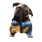 Fire And Ice Sparkle Yin Yang Print Dog Zip Up Jacket