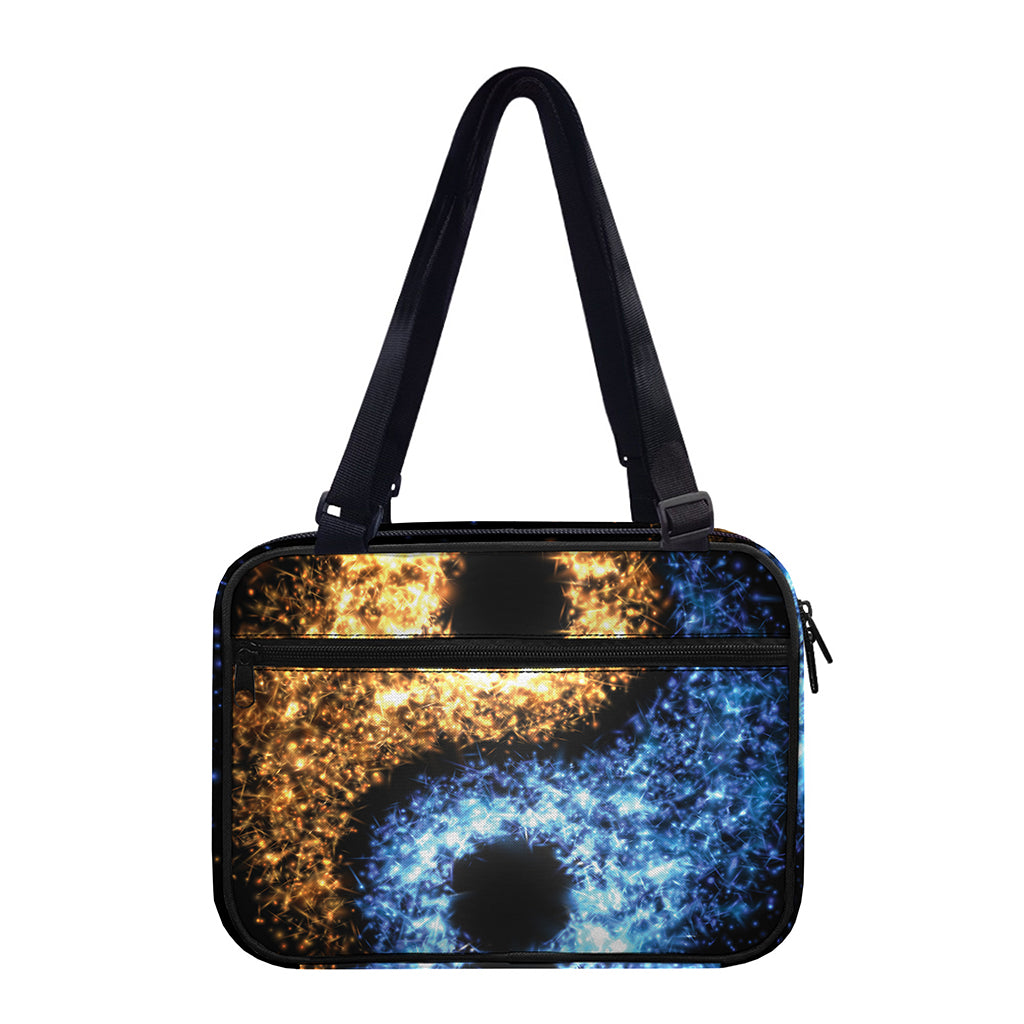 Fire And Ice Sparkle Yin Yang Print Double Strap Bible Bag