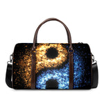 Fire And Ice Sparkle Yin Yang Print Duffle Bag