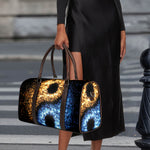 Fire And Ice Sparkle Yin Yang Print Duffle Bag