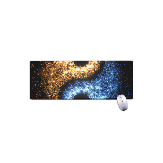 Fire And Ice Sparkle Yin Yang Print Extended Mouse Pad