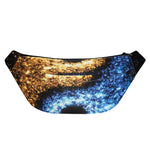 Fire And Ice Sparkle Yin Yang Print Fanny Pack