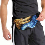 Fire And Ice Sparkle Yin Yang Print Fanny Pack