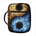 Fire And Ice Sparkle Yin Yang Print Front Pocket Bible Bag