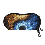 Fire And Ice Sparkle Yin Yang Print Glasses Case