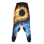 Fire And Ice Sparkle Yin Yang Print Hammer Pants