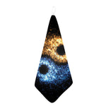Fire And Ice Sparkle Yin Yang Print Hand Towel