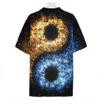 Fire And Ice Sparkle Yin Yang Print Hawaiian Shirt