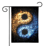 Fire And Ice Sparkle Yin Yang Print House Flag