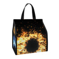 Fire And Ice Sparkle Yin Yang Print Insulated Lunch Tote