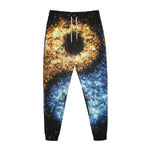 Fire And Ice Sparkle Yin Yang Print Jogger Pants
