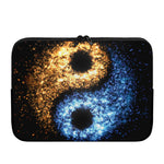 Fire And Ice Sparkle Yin Yang Print Laptop Sleeve