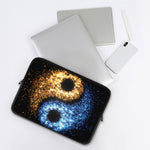 Fire And Ice Sparkle Yin Yang Print Laptop Sleeve