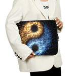 Fire And Ice Sparkle Yin Yang Print Laptop Sleeve