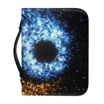Fire And Ice Sparkle Yin Yang Print Leather Bible Cover