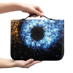 Fire And Ice Sparkle Yin Yang Print Leather Bible Cover