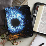 Fire And Ice Sparkle Yin Yang Print Leather Bible Cover