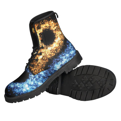 Fire And Ice Sparkle Yin Yang Print Backpack