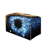Fire And Ice Sparkle Yin Yang Print Leather Tissue Box Cover