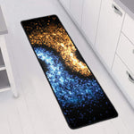 Fire And Ice Sparkle Yin Yang Print Long Kitchen Mat