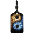 Fire And Ice Sparkle Yin Yang Print Luggage Tag