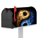 Fire And Ice Sparkle Yin Yang Print Mailbox Cover
