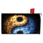 Fire And Ice Sparkle Yin Yang Print Mailbox Cover