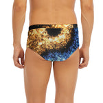 Fire And Ice Sparkle Yin Yang Print Men's Briefs