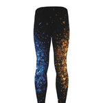 Fire And Ice Sparkle Yin Yang Print Men's leggings
