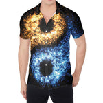 Fire And Ice Sparkle Yin Yang Print Men's Shirt