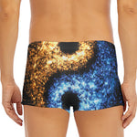 Fire And Ice Sparkle Yin Yang Print Men's Short Boxer Briefs