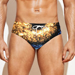 Fire And Ice Sparkle Yin Yang Print Men's Swim Briefs