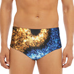 Fire And Ice Sparkle Yin Yang Print Men's Triangle Swim Briefs