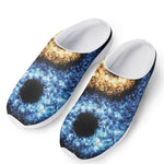 Fire And Ice Sparkle Yin Yang Print Mesh Casual Shoes