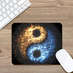 Fire And Ice Sparkle Yin Yang Print Mouse Pad